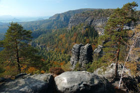 Blick auf die Silberwände - Böhmische Schweiz